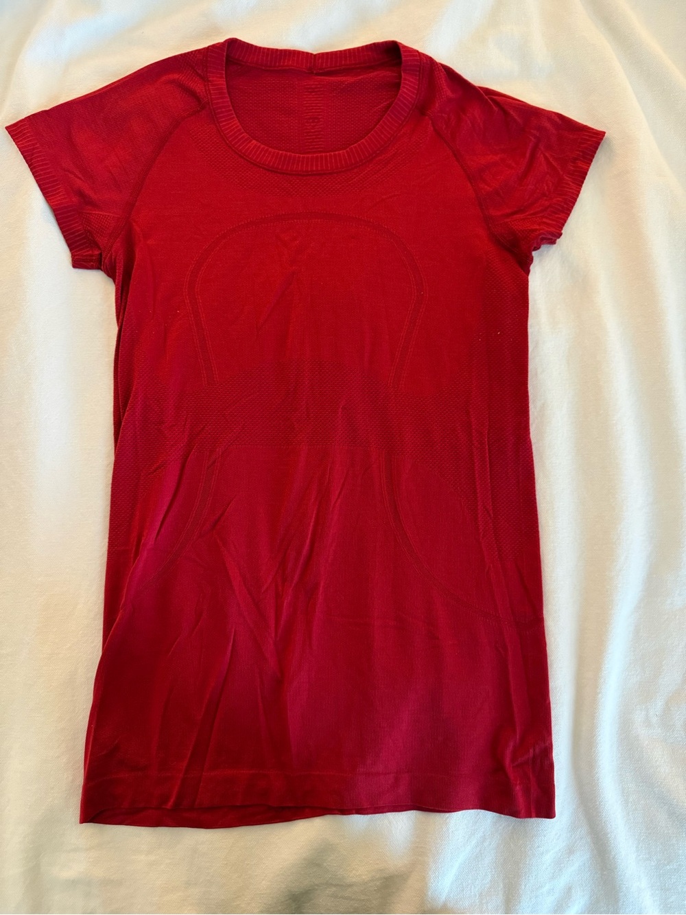 Women Short Sleeve lululemon Red Athletic Top